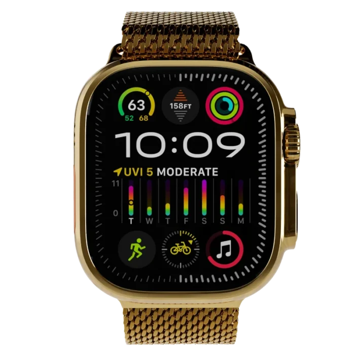 Ultra Watch 3 Titanium Milanese Loop 24k Gold Customize.webp